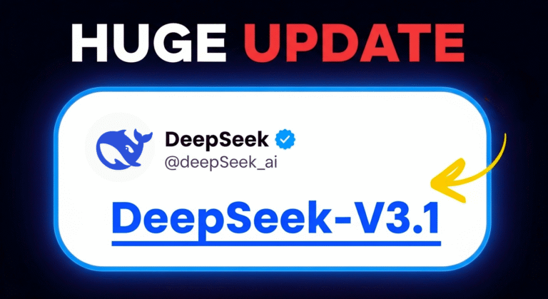 DeepSeek V3.1 AI model research lab in USA showing advanced neural networks and robotics